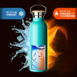 Durstlöscher Trinkflasche wetraveltheworld wie lange warm